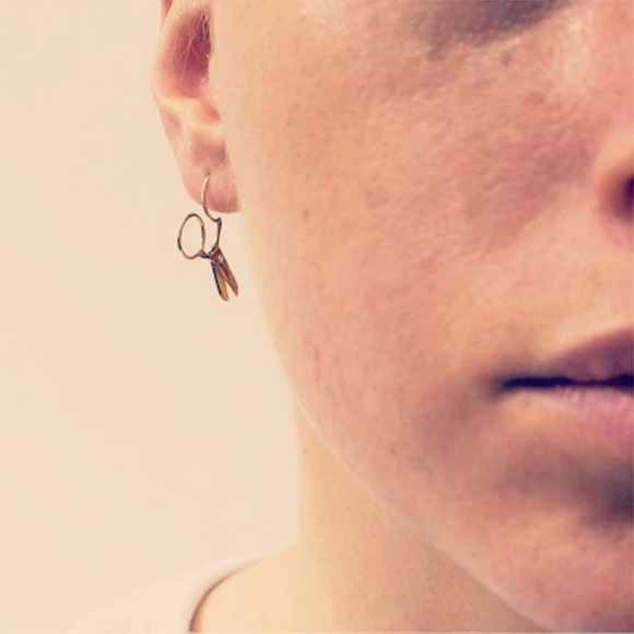 Modern Scissor Earrings - Picture 2 of 16